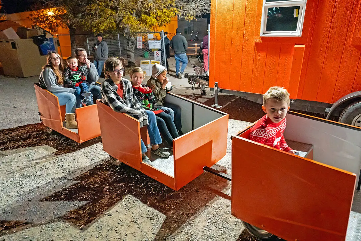PDOP party train giving rides at an outdoor event